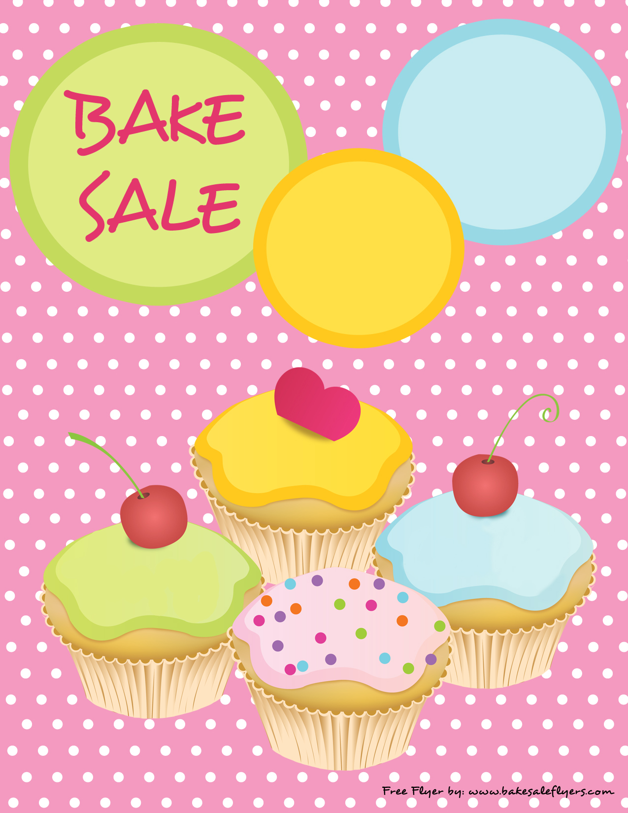 Printable Bake Sale Flyer Cute Pink With Cupcakes Bake Sale Flyers Free Flyer Designs 4297