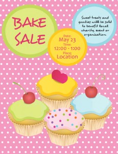 free bake sale flyer - cute overload