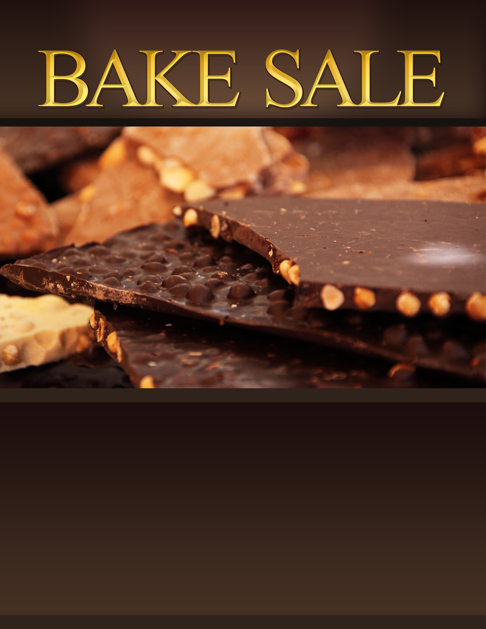 Chocolate Bake Sale Flyer Template Bake Sale Flyers Free Flyer Designs
