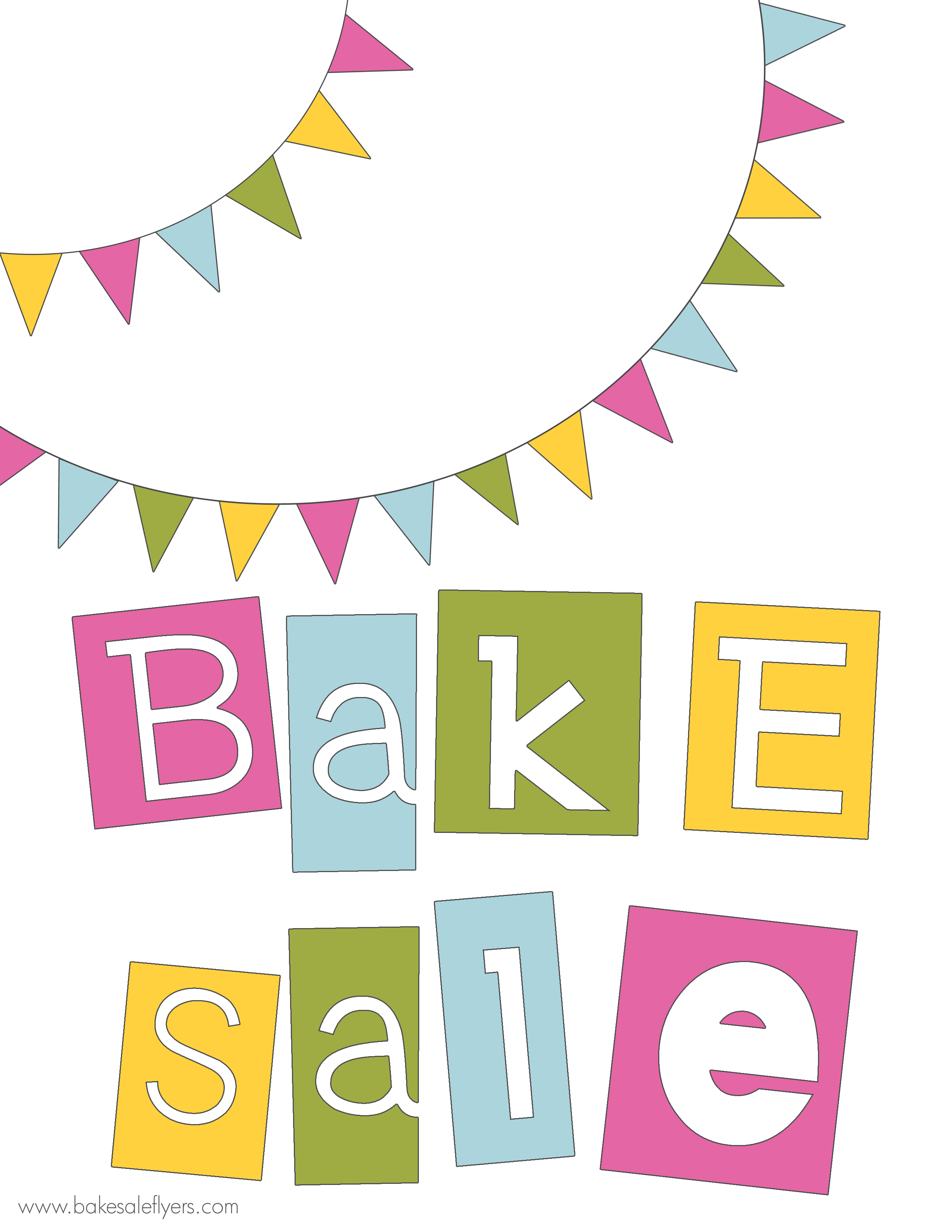 Free Printable Banner And Bake Sale Flyer Bake Sale Flyers Free Flyer Designs