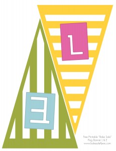 free printable banner letters L and E