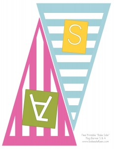 free printable banner letters s and a