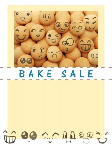 happy face cookie flyer template