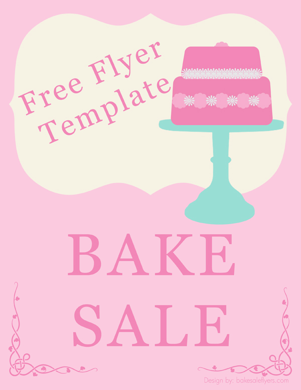 A pretty free bake sale flyer template that I've designed with an image of